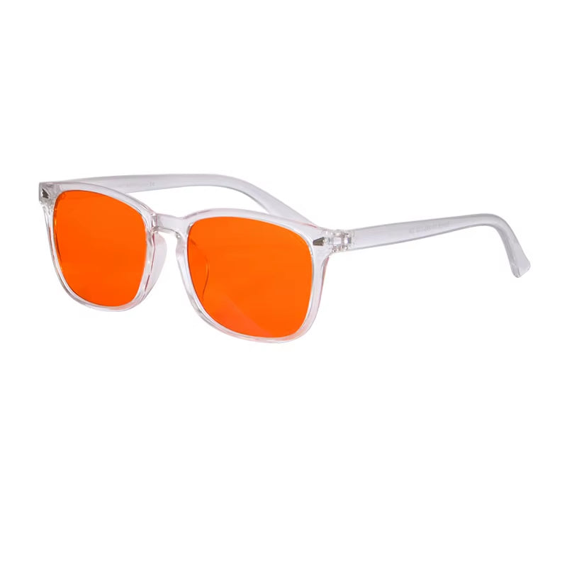 Men’S Glasses Blue Light Blocking Computer Glasses Orange Yellow Clear Lenses Glasses Light Blue Eyeglasses 3 Blocking Rate