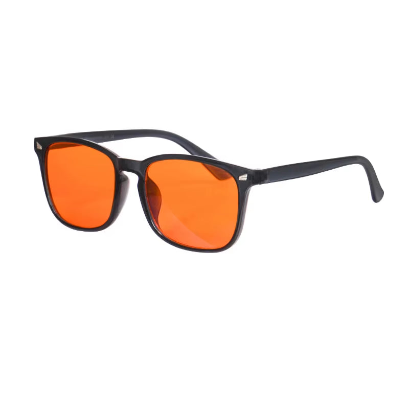 Men’S Glasses Blue Light Blocking Computer Glasses Orange Yellow Clear Lenses Glasses Light Blue Eyeglasses 3 Blocking Rate