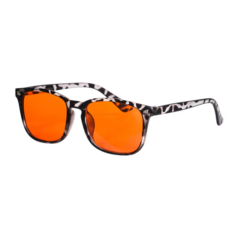 Men’S Glasses Blue Light Blocking Computer Glasses Orange Yellow Clear Lenses Glasses Light Blue Eyeglasses 3 Blocking Rate